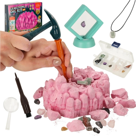 Edelstein-Ausgrabungsset – Wissenschaftsset für Kinder mit Mineralien