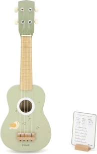 Holz-Ukulele für Kinder mit Notenständer und Noten Happy Birthday – grün