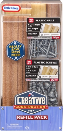 Kreatives Konstruktionsset: Holz, Nägel und Schrauben