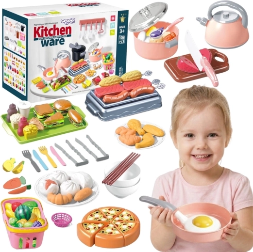 Woopie Kinder-Küchenset zum Kochen 108-teilig