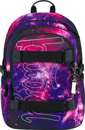 Ergonomischer Rucksack mit Gurten für ein Skateboard