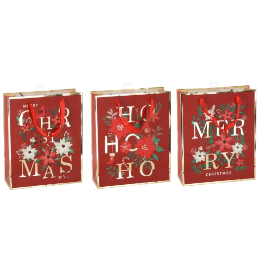 Geschenktasche Christmas to You – weihnachtlicher Motivmix, 30 × 42 × 12 cm