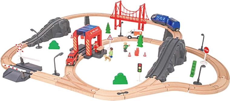 70-teilige Rettungswelt auf Schienen