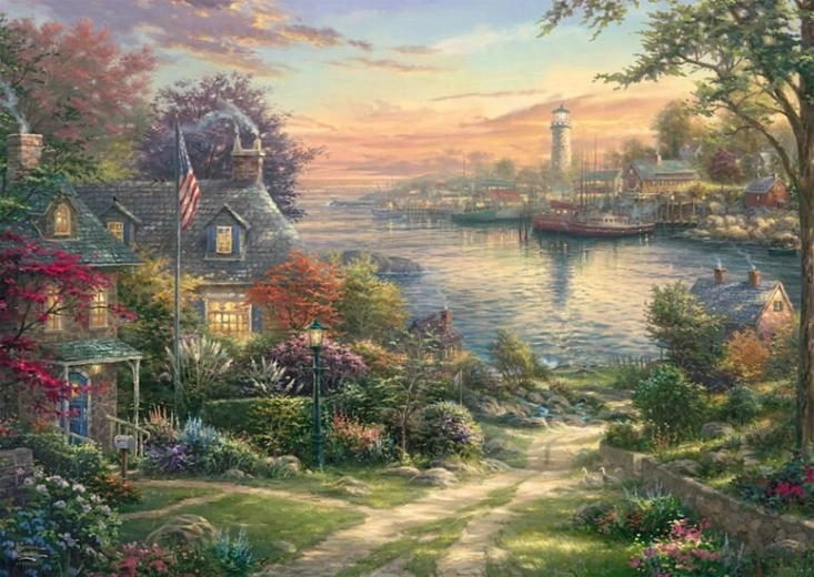 Puzzle Hafen Neuengland 1000 Teile