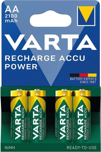 Wiederaufladbare AA-Batterien 2100 mAh Varta (4 Stück)
