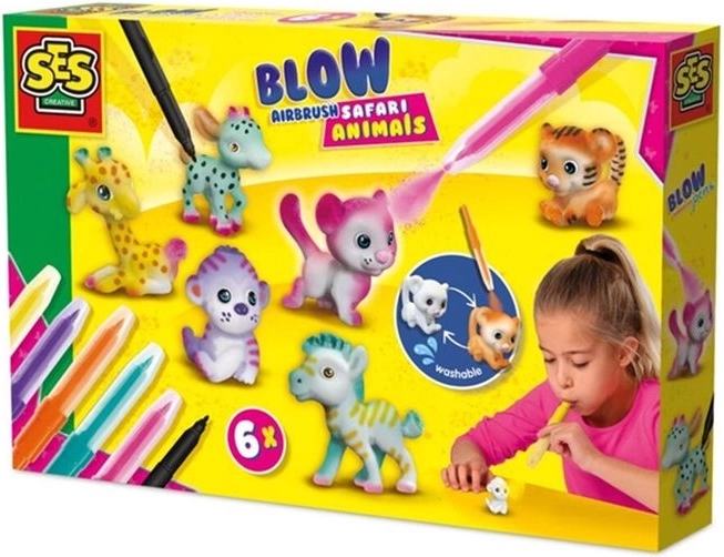 SES Airbrush-Filzstifte – Safari-Tiere