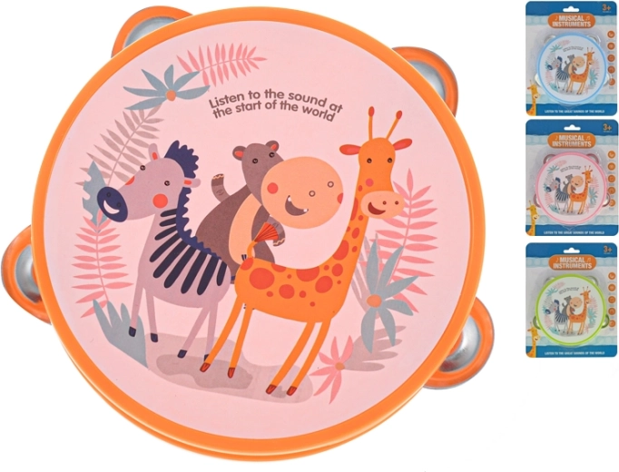 Kinder-Tamburin 13 cm – leichte Kunststoff-Rhythmusspielzeug