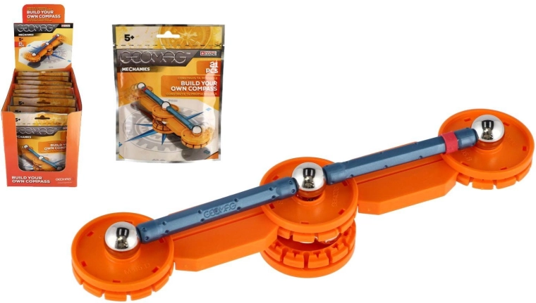 Geomag Mechanics Baukasten – Baue dir einen Kompass, 21 Teile