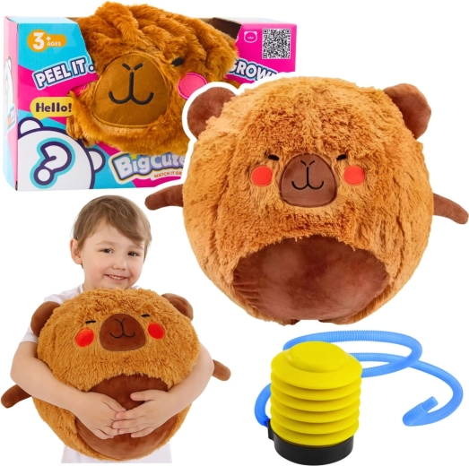 Plüsch-Hüpfball Capybara 50 cm mit Pumpe