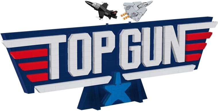 Ikonisches 3D-Logo von Top Gun als Ausstellungsdekoration