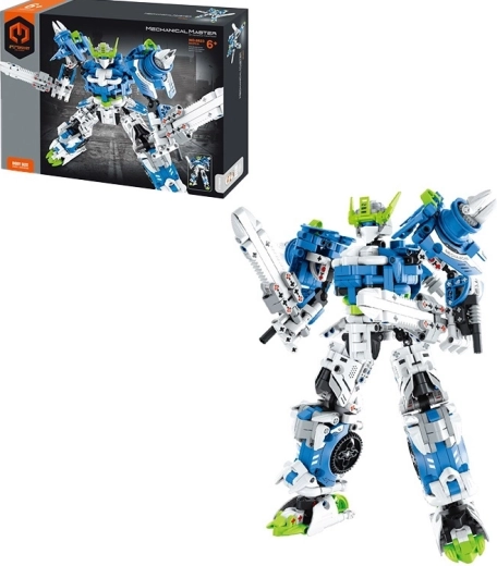 Mechanical Master Konstruktionsset Kampfroboter Stormblade Ronin blau 941 Stk.