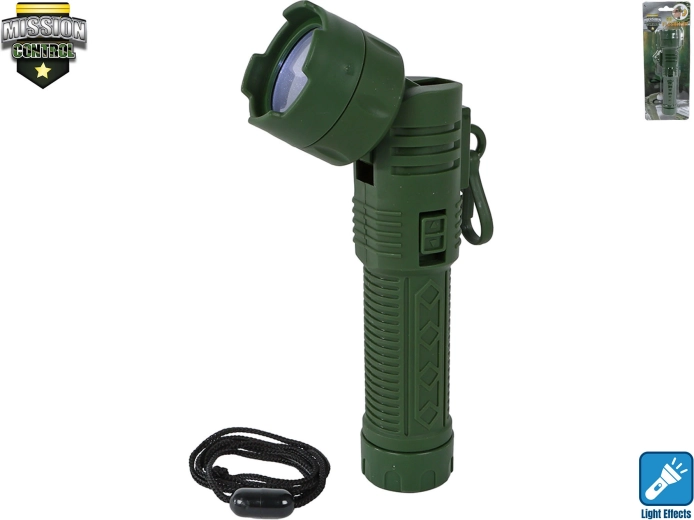 Mission Control Handlampe 16 cm mit 90° drehbarem Kopf