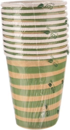 Pappbecher Jungle grün 250 ml (10 Stk.)