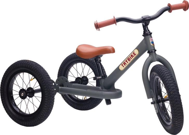 Trybike Kinderlaufrad 2-in-1 (Dreirad & Laufrad) mattgrau