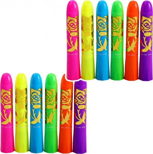 Neon-Gesichts-Malset - 12 Stk.
