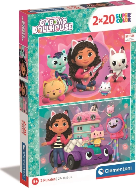 CLEMENTONI Puzzle Gabby’s magisches Häuschen 2x20 Teile