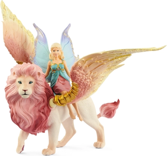 Schleich Bayala Elfenfee auf einem geflügelten Löwen