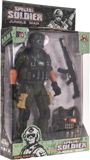 Soldatenfigur mit Zubehör