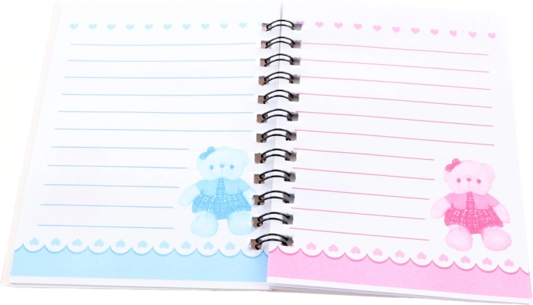 Linierte Blätter mit Illustrationen