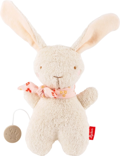 Sigikid erstes Plüsch-Häschen mit Spieluhr, Ecru, 19 cm