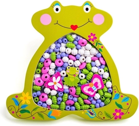 Holzperlen zum Auffädeln Frosch