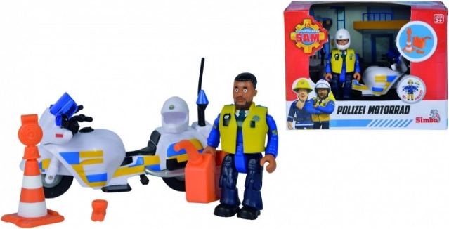 Motorrad Polizist Sam mit Figur