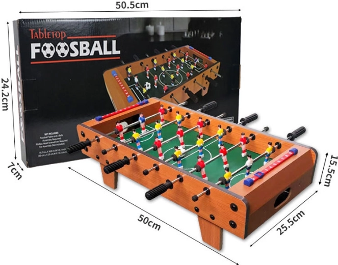 Holz-Tischfußball (Tic-Tac-Toe) – Mini-Kicker