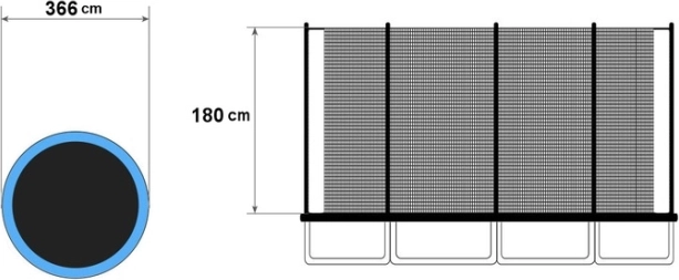 Passend für 12-ft-Trampoline mit 8 Pfosten