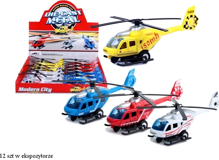 Metallisches Zieh-Helikopter mit Pull-Back-Antrieb
