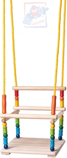 Woody Holz-Schaukelsitz zum Aufhängen mit Sicherheitsbügel