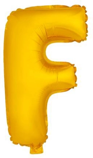 Folienballon Buchstabe F 30 cm gold