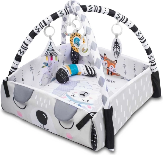 3-in-1: offene Spielmatte, Nestchen und Spielcenter