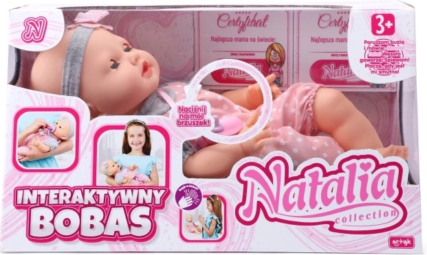 Interaktive Babypuppe NATALIA 41 cm mit Geräuschen und schließenden Augen