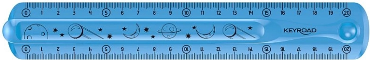 Lineal KEYROAD Flexi 20 cm blau