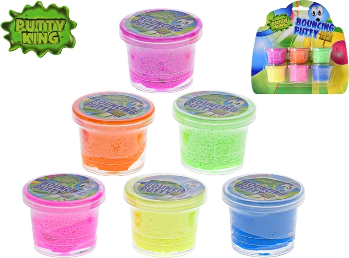 Putty King springende Knetmasse – Set mit 6 Farben