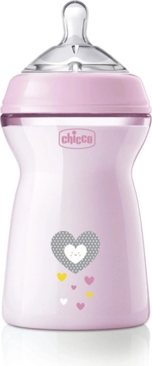 Chicco Natural Feeling Anti-Kolik-Babyflasche 330 ml für Mädchen 6M+