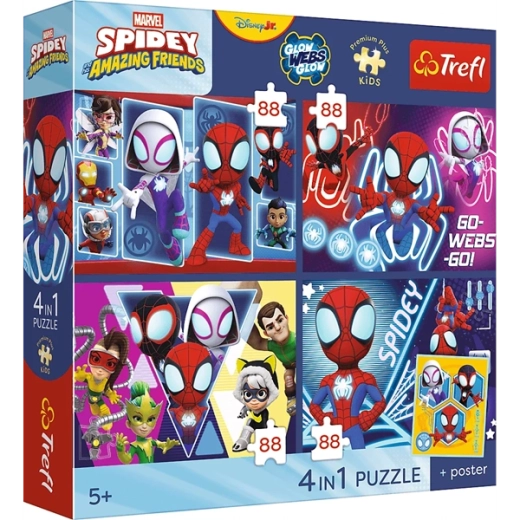 4 separate Puzzle in einer Packung