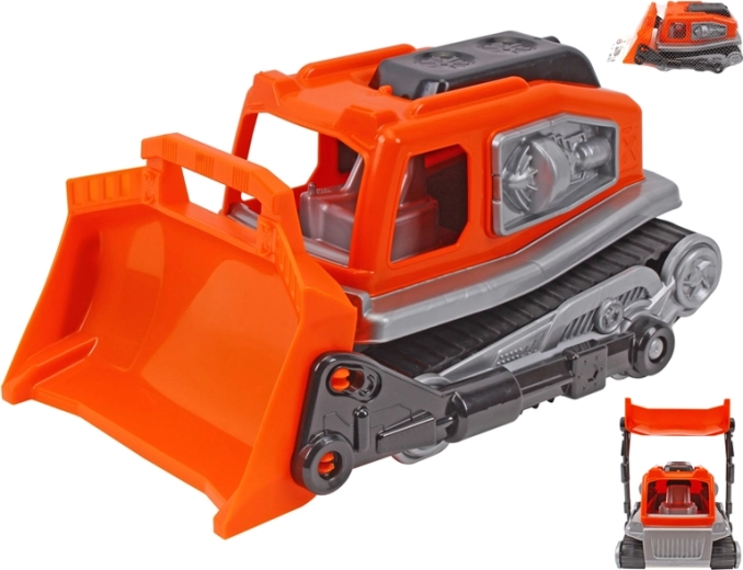Oranger Kunststoff-Bulldozer für Kinder 31 cm