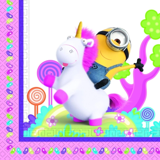 Minions Fluffy unicorn Servietten 33 × 33 cm