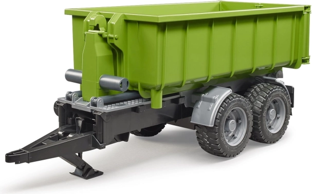 Bruder grüner Anhänger mit Kippcontainer 1:16