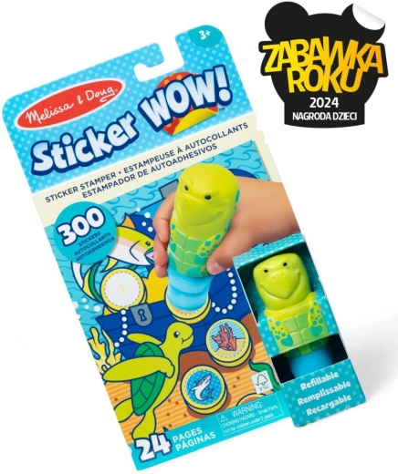 Sticker Wow - Buch und Stempel mit Aufklebern - Meeresschildkröte