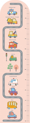 Kinder Schaumstoff-Maßstab für die Wand Autos