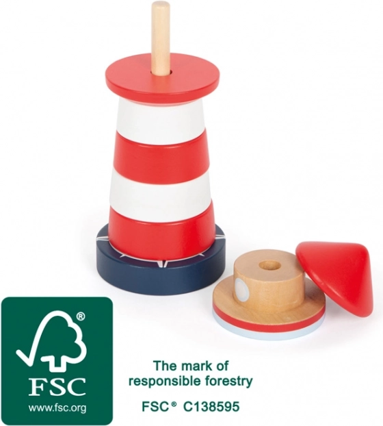 Holz-Steckturm Leuchtturm small foot