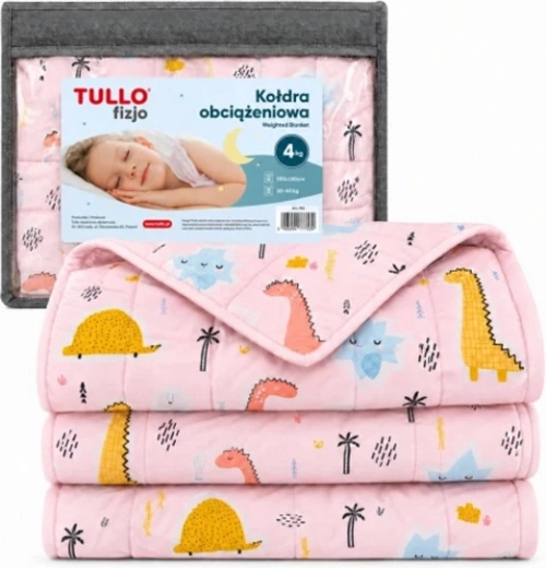 Sensomotorische Gewichtsdecke für Kinder Tullo 4 kg rosa - 1 Stück