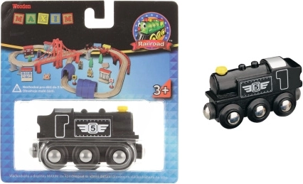 Maxim Holz-Diesellokomotive schwarz