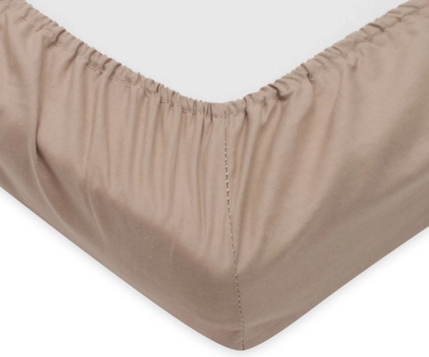 Baumwoll-Spannbettlaken für Kinderbett 120×60 cm Cappuccino New Baby