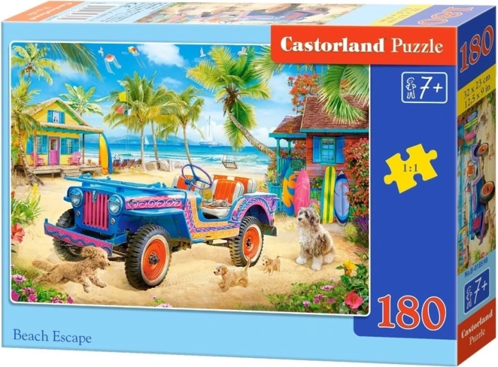 Castorland Puzzle „Flucht zum Strand“ – 180 Teile