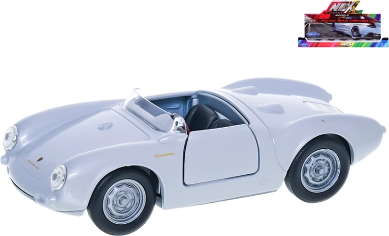 Welly Porsche 550 Spyder Metall-Automodell 11,5 cm mit Rückzug (Pull-Back) (12 Stk. im Displaykarton)