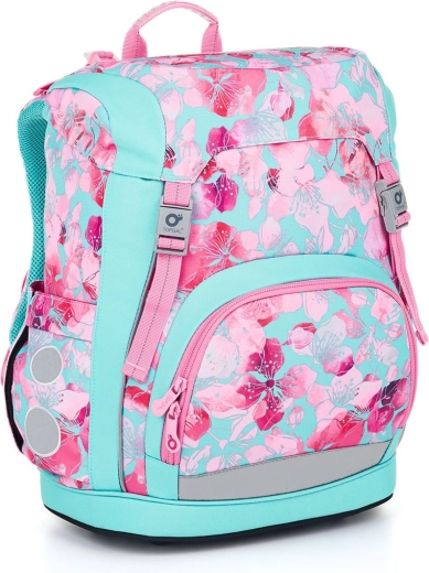 Leichte Schulmappe Topgal Kira mit Blumenmuster