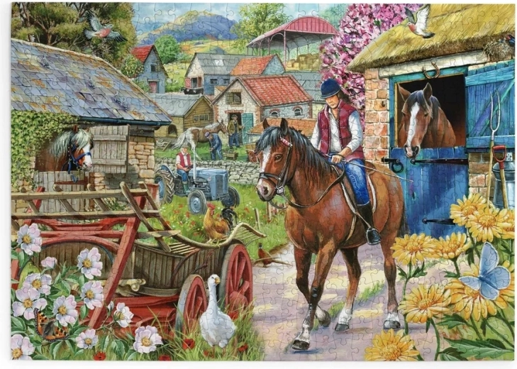 House of Puzzles Spaziergang mit Pferden – Puzzle mit 500 großen Teilen